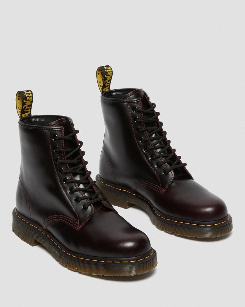 Burgundy Women's Dr Martens 1460 Slip Resistant Atlas Leather Work Boots | CA 394OKI